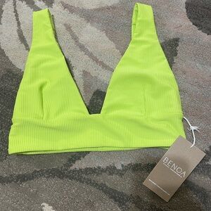 Benoa Swim Neon Green Bikini Top